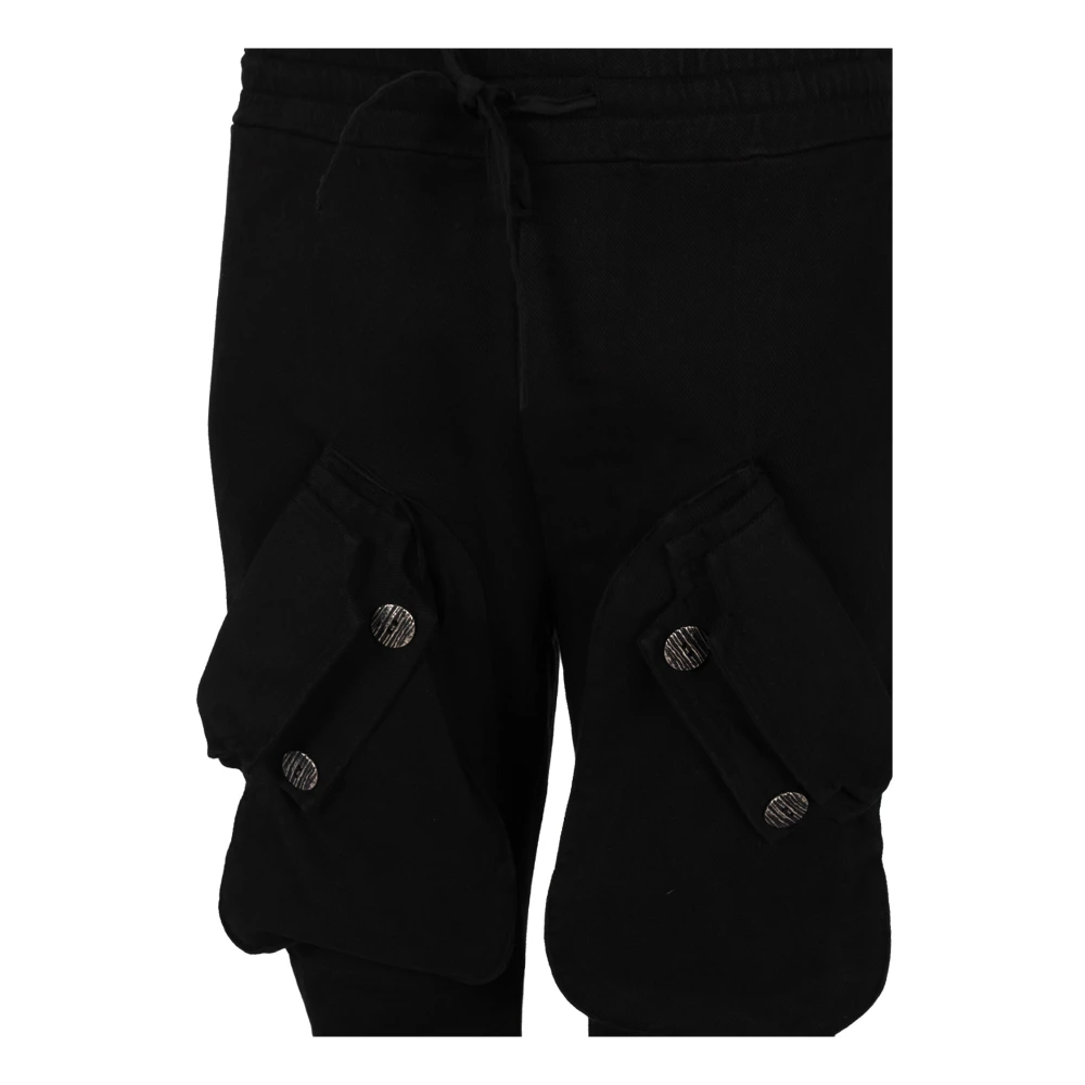 La Haine Inside Us Elegante Hoge Taille Broek met Zakken Black Heren