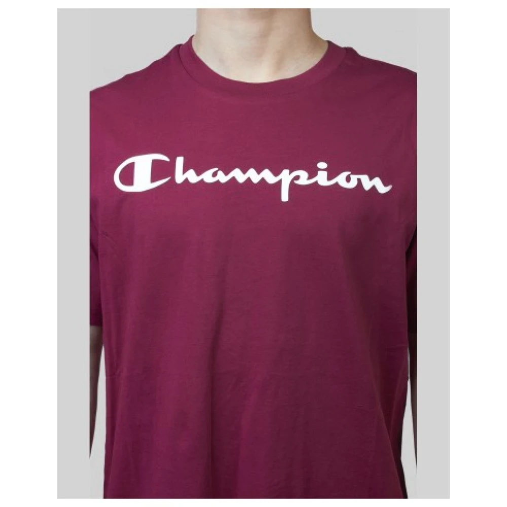 Champion Heren Lichtgewicht Katoenen T-Shirt Red Heren