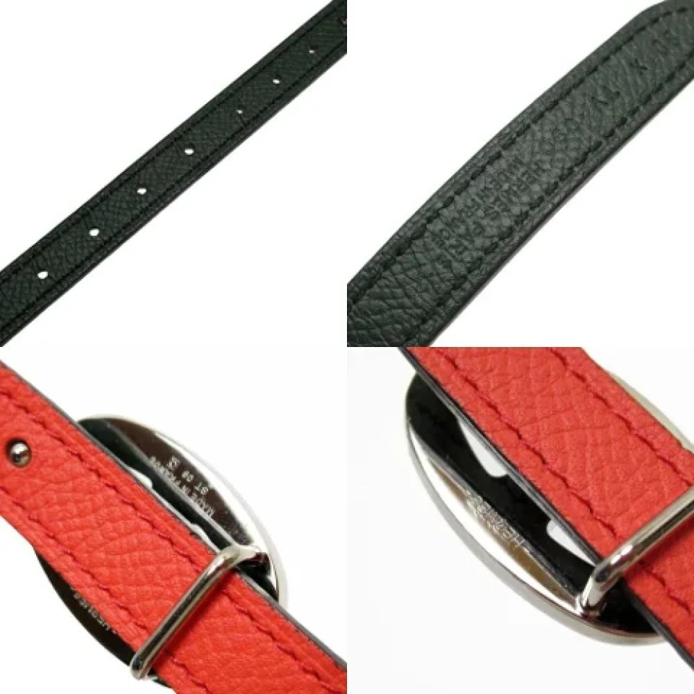 Hermès Vintage Pre-owned Leather belts Black Dames