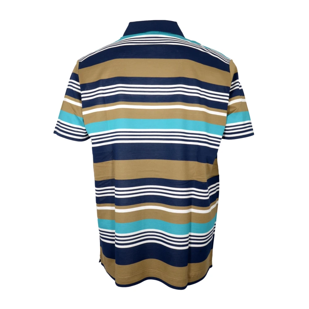 PAUL & SHARK Biologisch Katoenen Poloshirt Beige Strepen Multicolor Heren