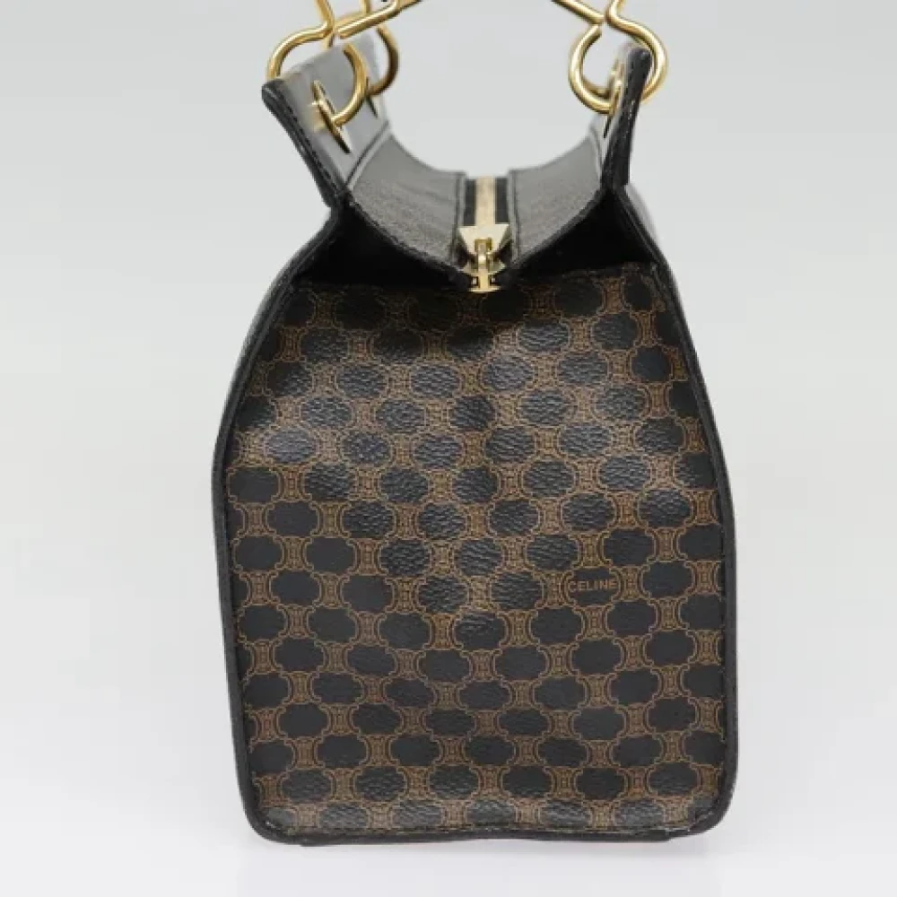 Celine Vintage Pre-owned Leather handbags Black Dames