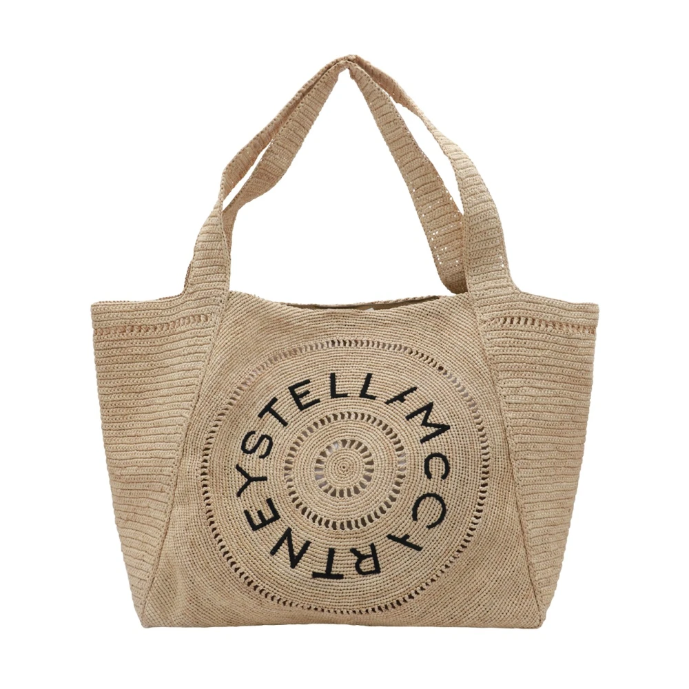 Stella Mccartney Beige Tote Tas met Borduurwerk Beige Dames