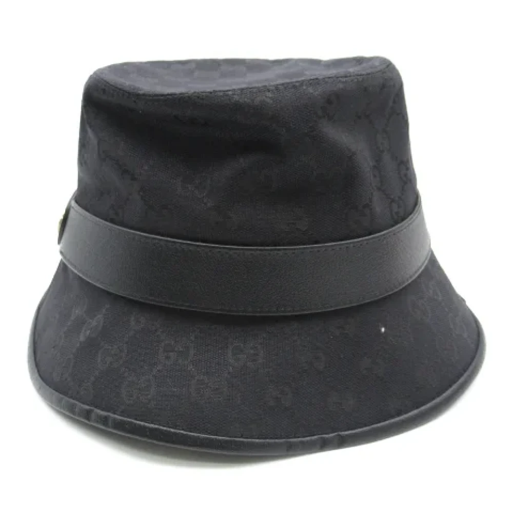 Gucci Vintage Pre-owned Canvas hats Black Heren