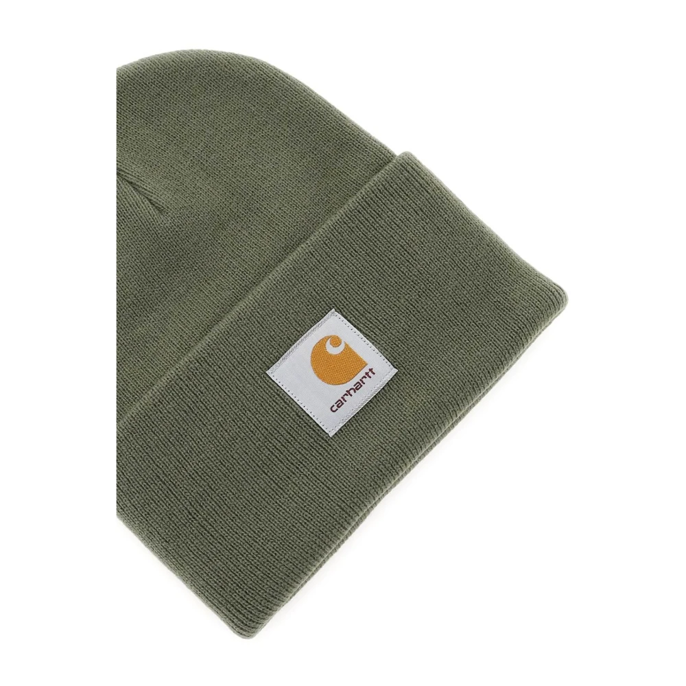 Carhartt WIP Logo Patch Beanie Hat Green Heren