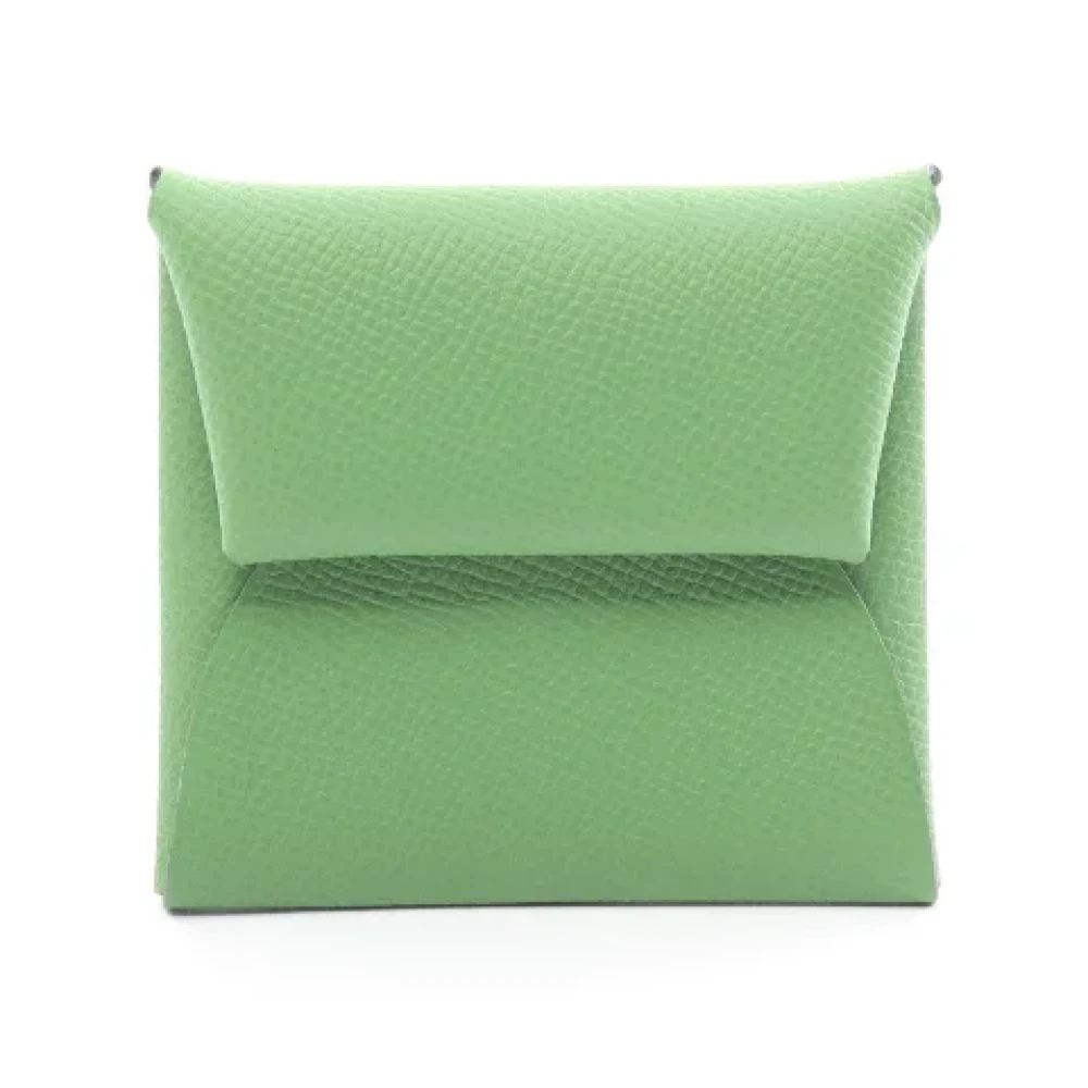 Hermès Vintage Pre-owned Leather wallets Green Dames