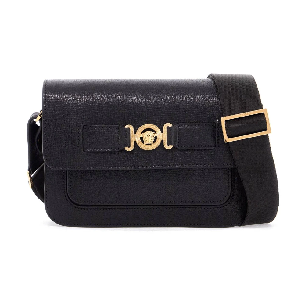 Versace Medusa Biggie Leren Schoudertas Black Heren