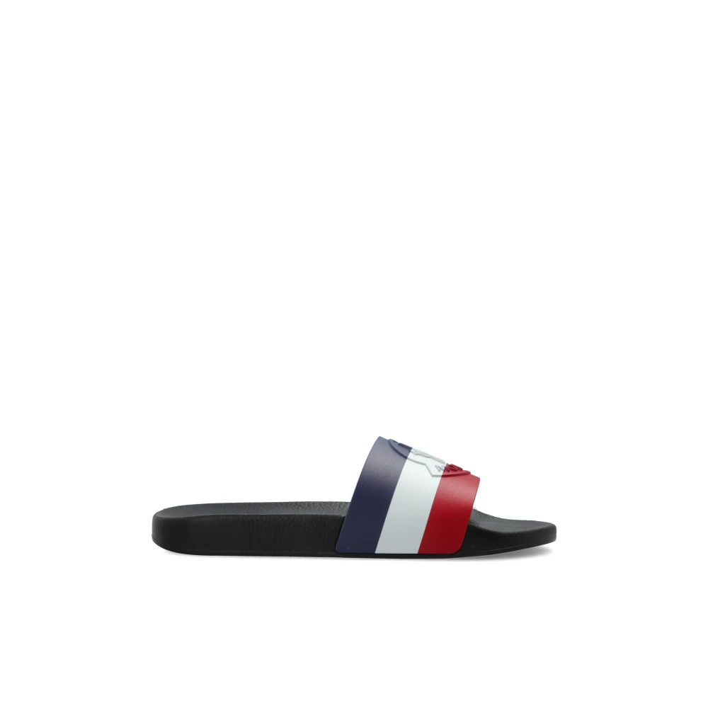 Moncler Men's Black Sliders, 6 Uk, Basile Slides