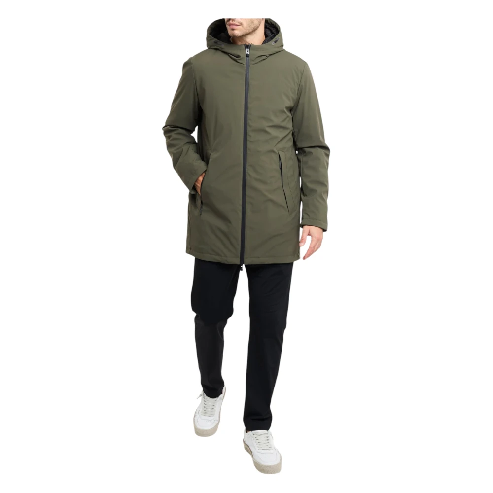 People of Shibuya Parka Met Capuchon Green Heren
