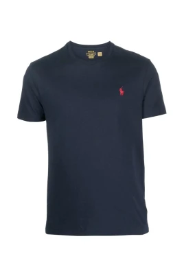 T-shirt med rund halsringning och broderad logotyp