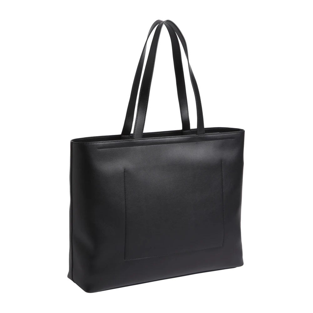 Calvin Klein Zwarte Gestroomlijnde Tote Shopper Black Dames