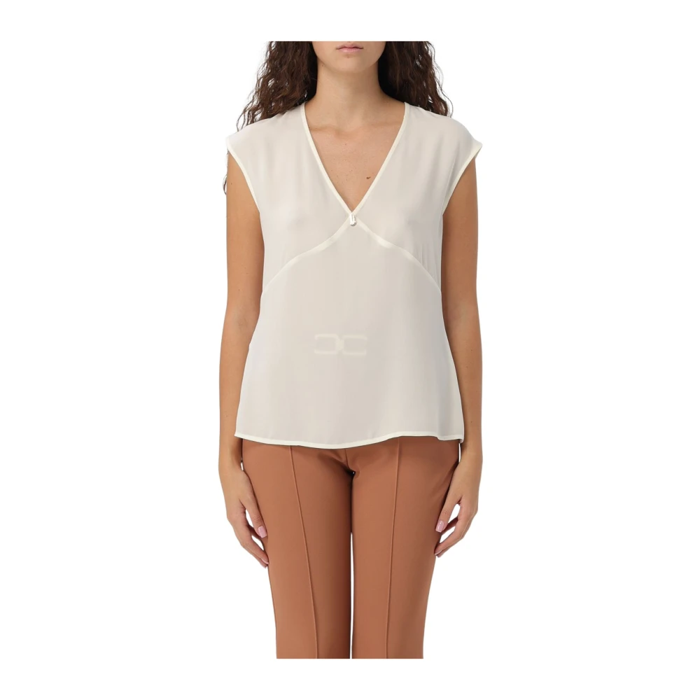 Liu Jo Stijlvolle Poly Chimono Top White Dames