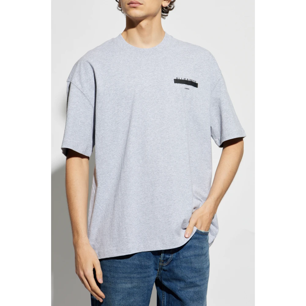 AllSaints T-shirt Redact Gray Heren