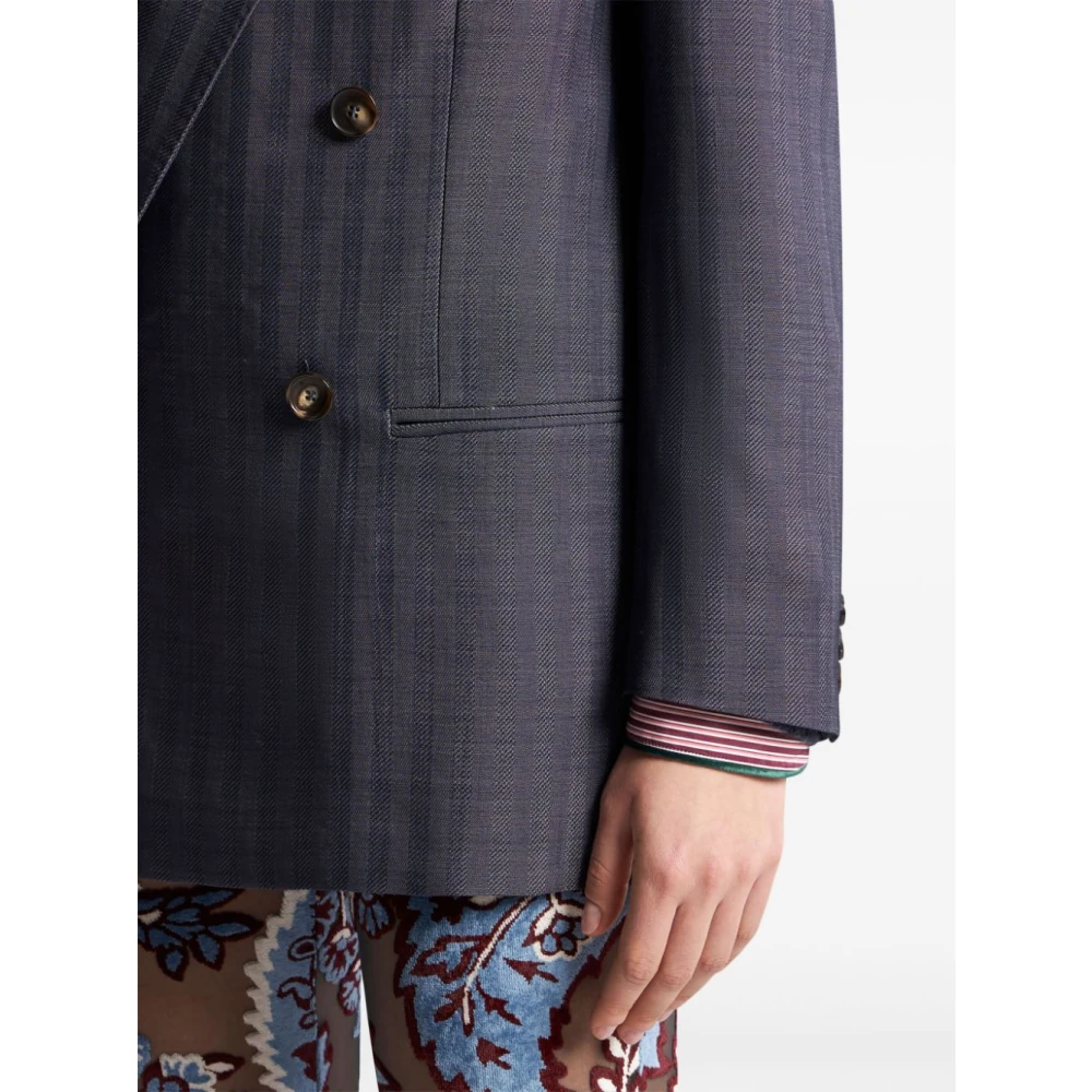 ETRO Blauwe MW Jas voor Mannen Blue Dames