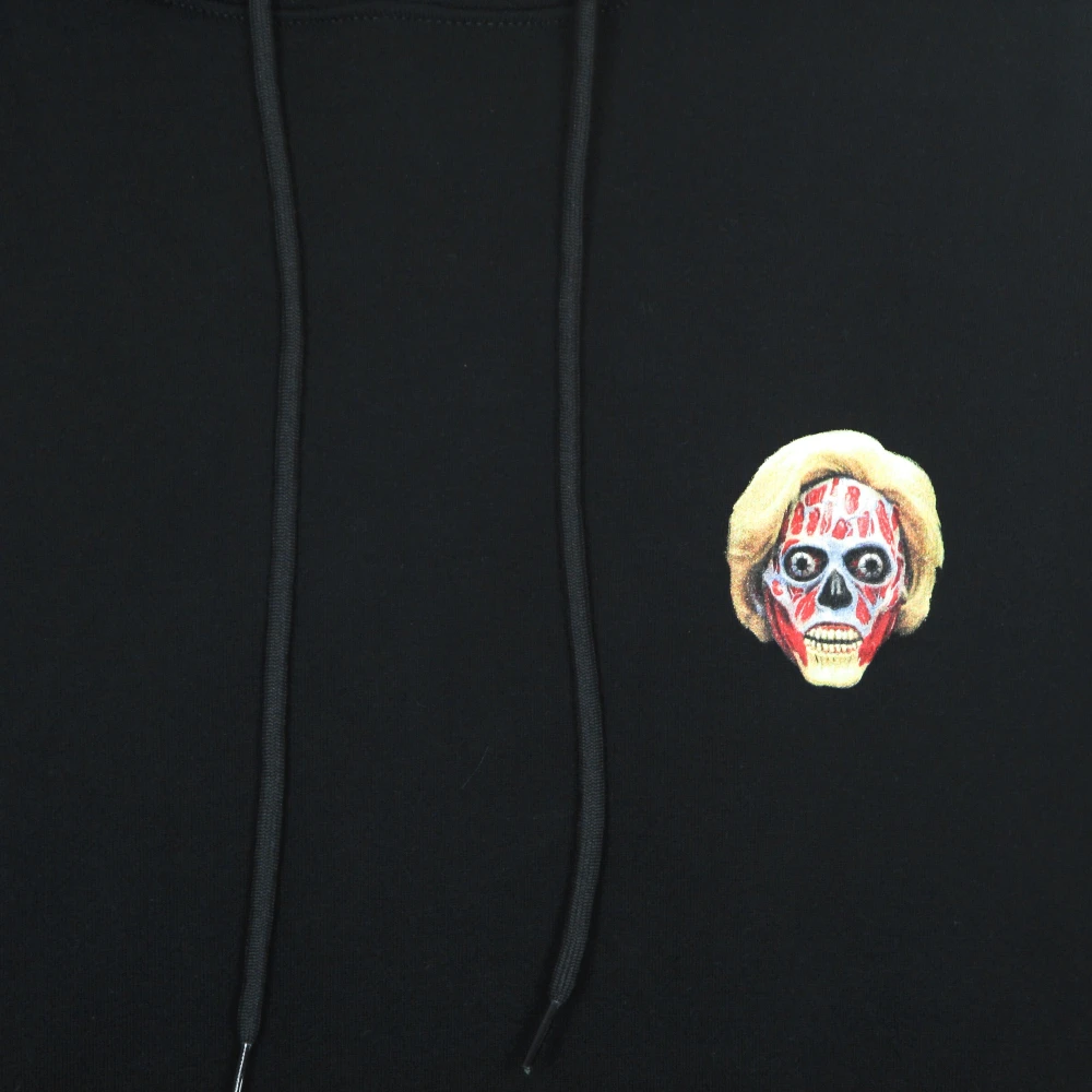 Propaganda Zwarte Hoodie met Verstelbare Capuchon Black Heren