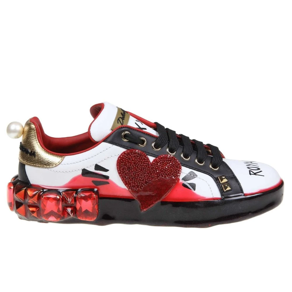 Dolce & Gabbana Women's White Sneaker With Heart Detail