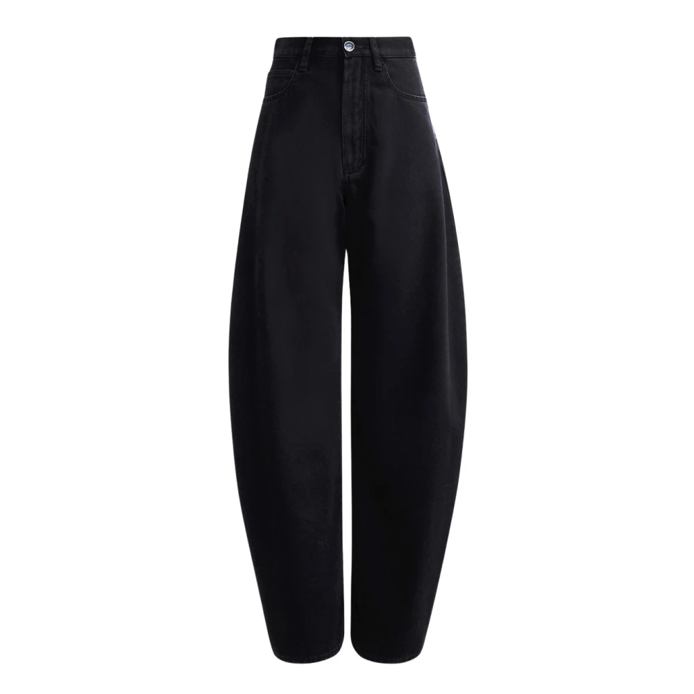 Alaïa Denim Ronde Broek in Katoen Black Dames