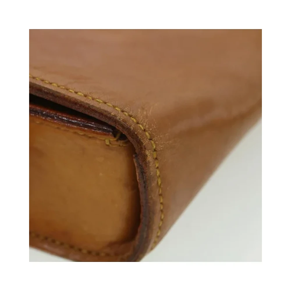 Louis Vuitton Vintage Beige Nomade Leren Clutch Planner Brown Dames