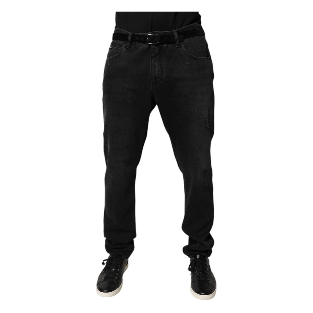 Dolce & Gabbana Men's Black Slim Fit Jeans, 2XL, Skinny Denim Jeans