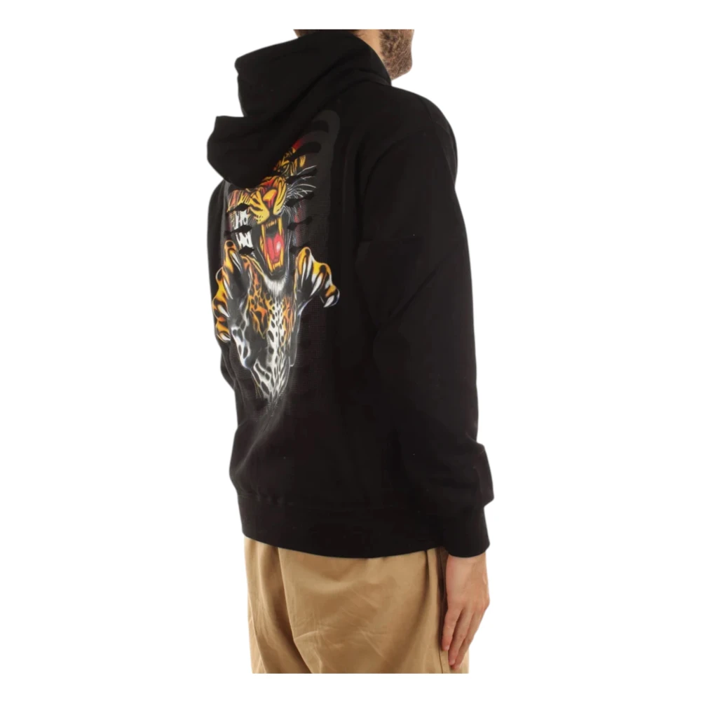 Propaganda Aanval Hoodie Katoenen Sweatshirt Black Heren