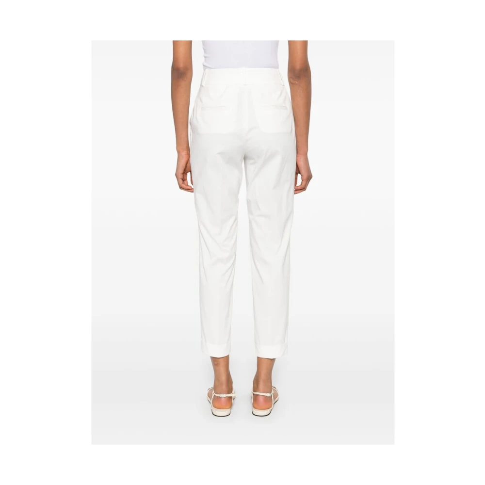 PESERICO Witte Omslagzoom Broek White Dames