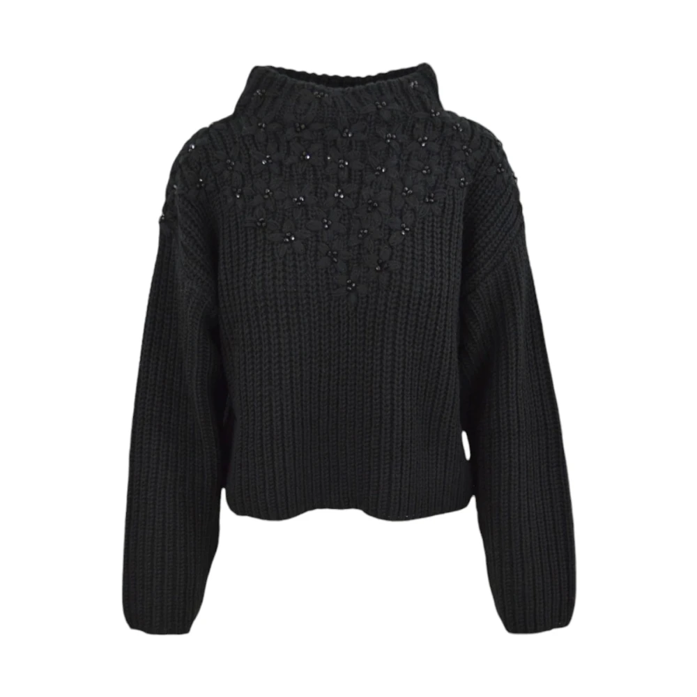 Liu Jo Stijlvolle Gebreide Top Black Dames