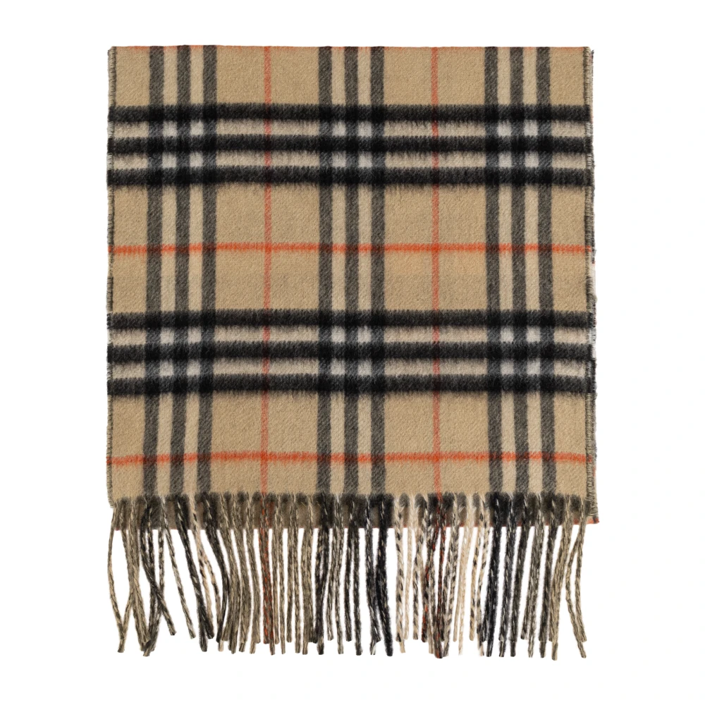 Burberry Kasjmier sjaal met ruitpatroon Beige Unisex