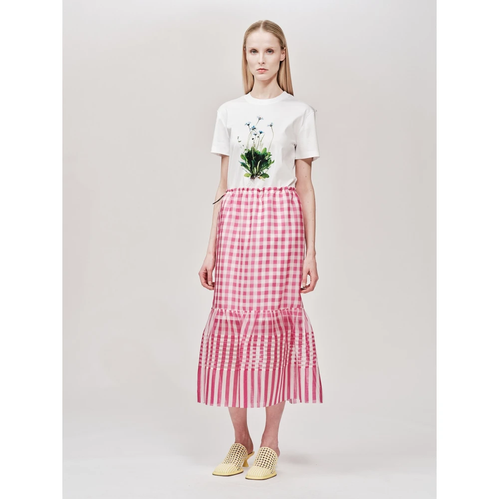 SPORTMAX Adelchi Rok met Stoffen Detail Pink Dames
