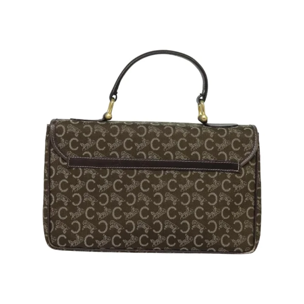 Celine Vintage Pre-owned Canvas handbags Brown Dames