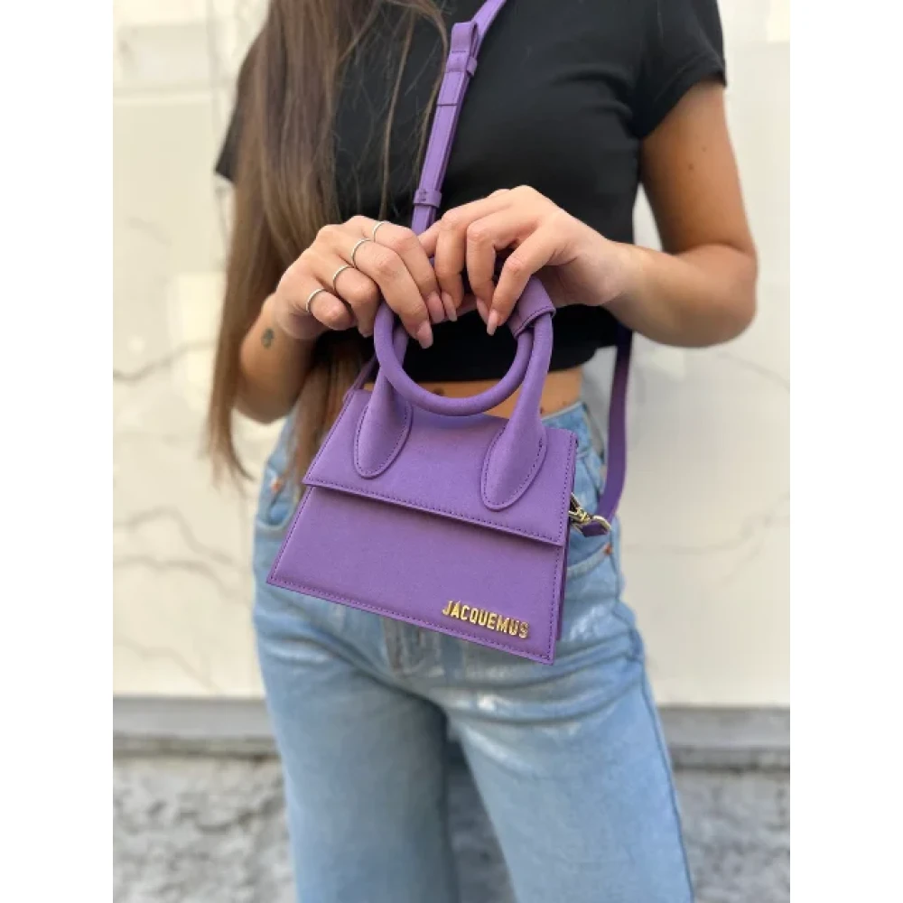 Jacquemus Pre-owned Suede handbags Purple Dames