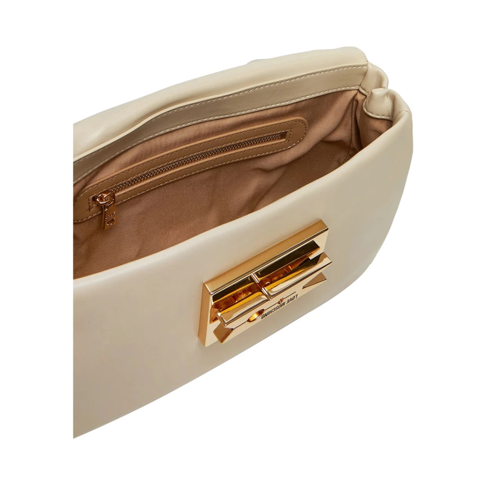 Moschino Elegante Ivoor Schoudertas Beige Dames
