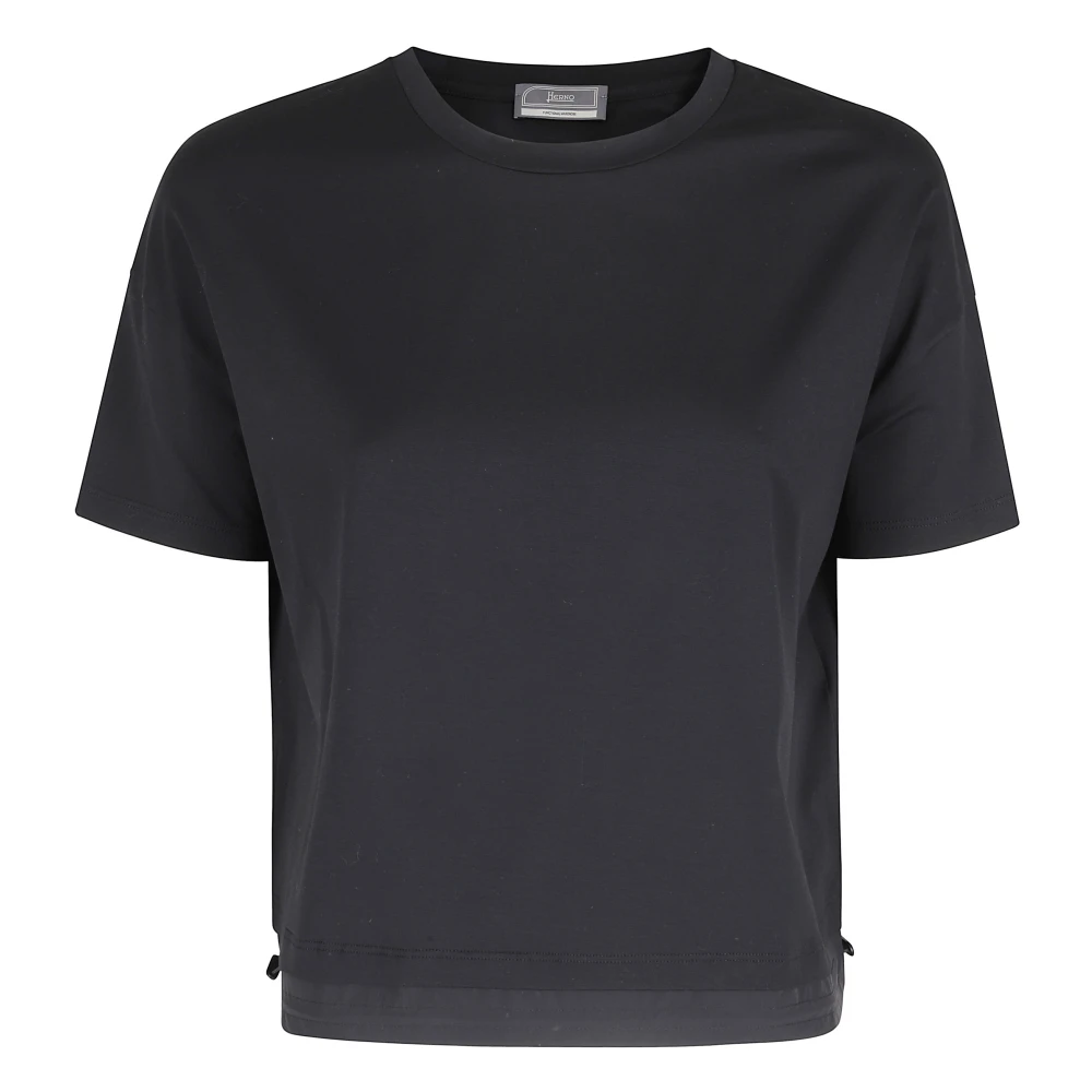 Herno Mujer Negro Camisetas, Talla: M