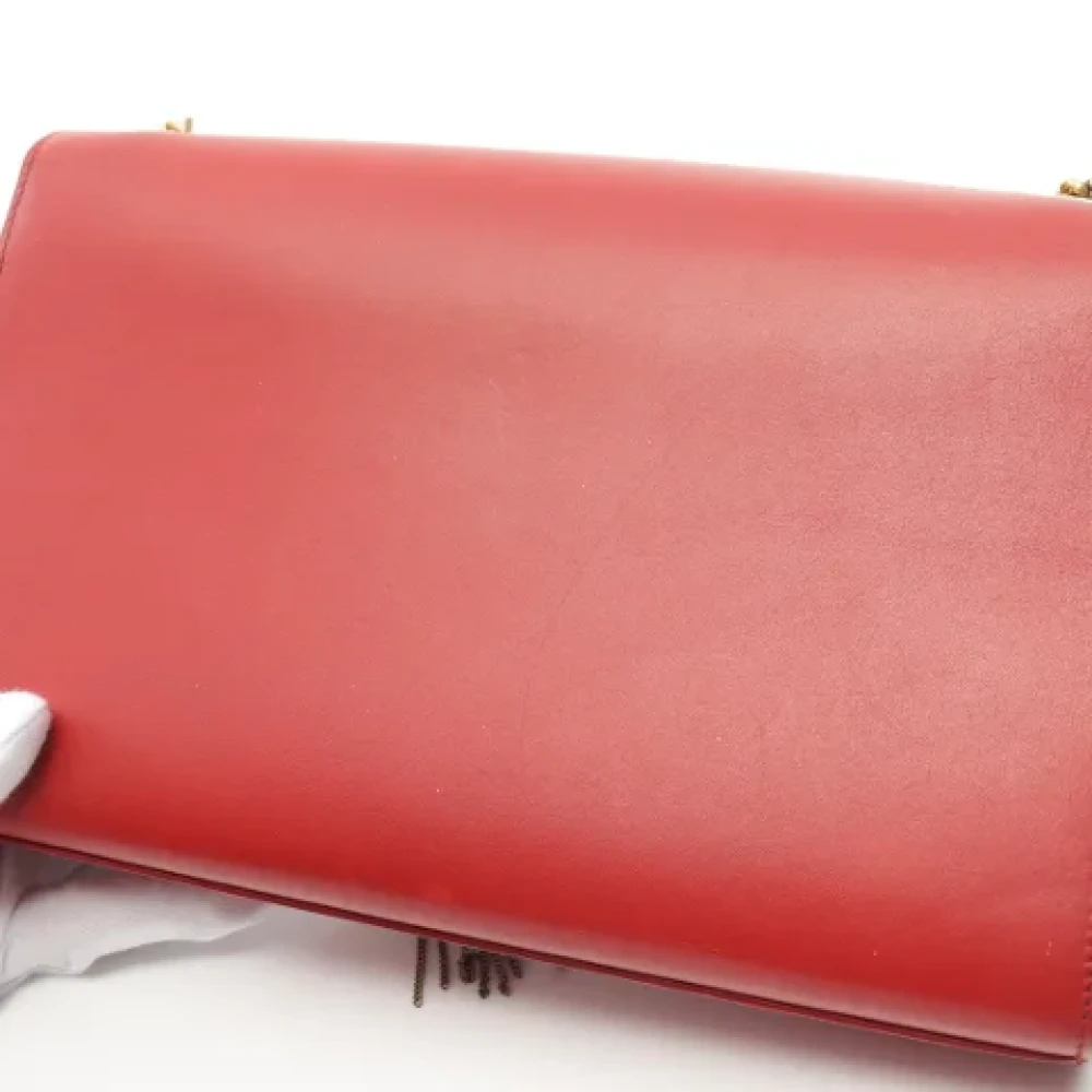 Yves Saint Laurent Vintage Pre-owned Leather handbags Red Dames