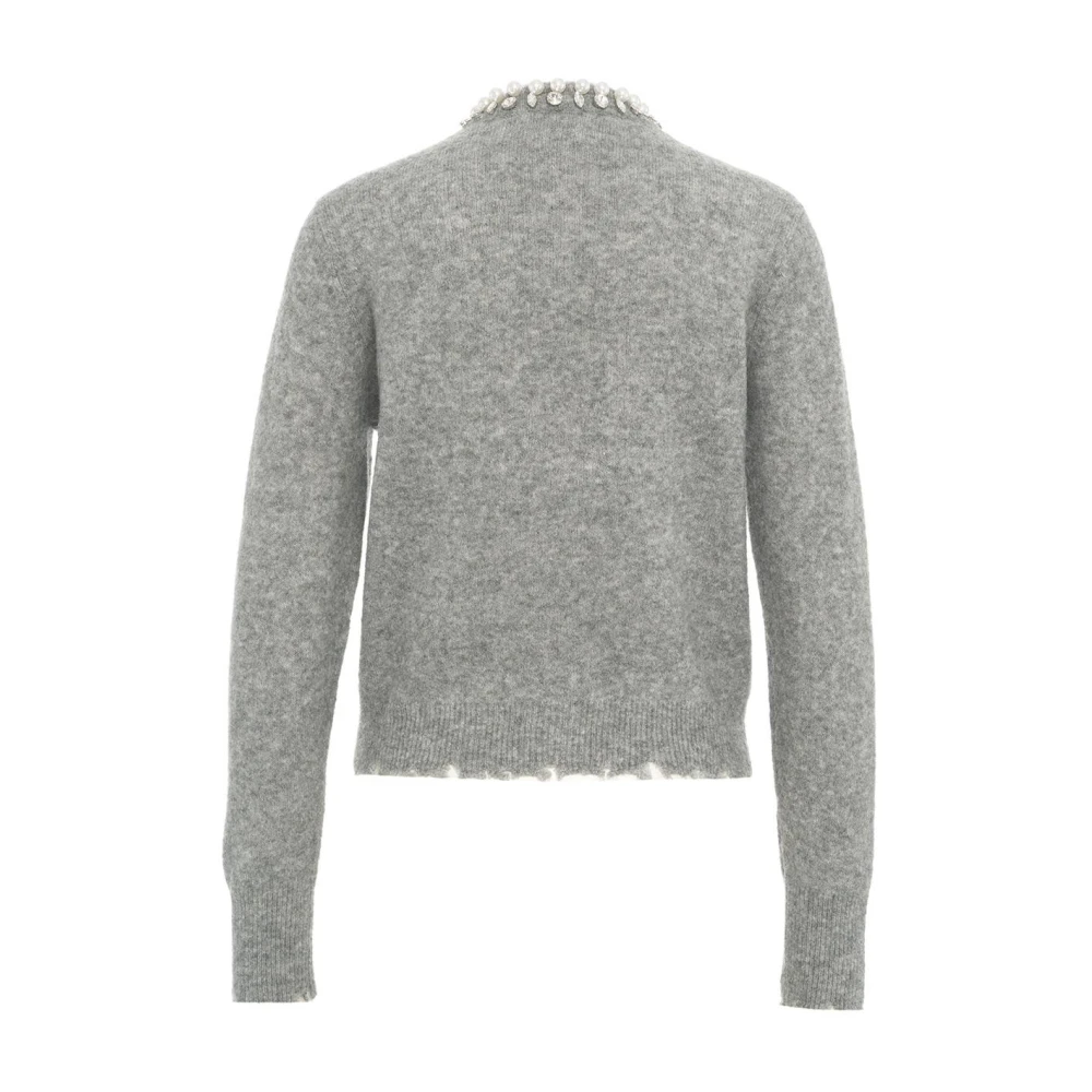 Kaos Grijze Gebreide Trui Aw24 Handwas Gray Dames