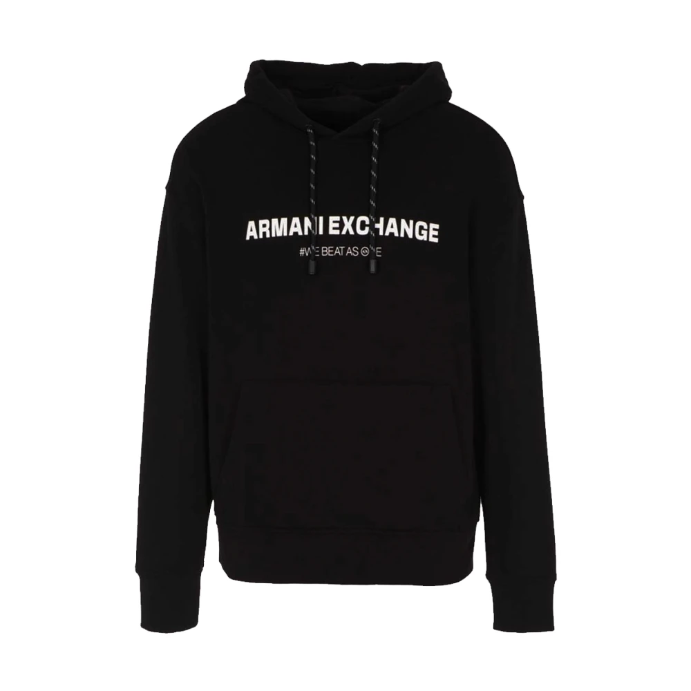 Armani Exchange Svarta Tröjor för Män Black, Herr