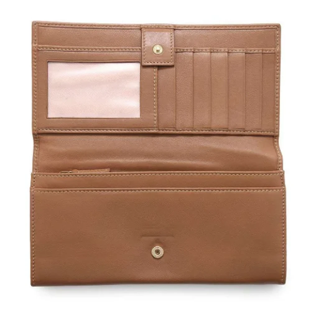 Bvlgari Vintage Pre-owned Leather wallets Brown Dames