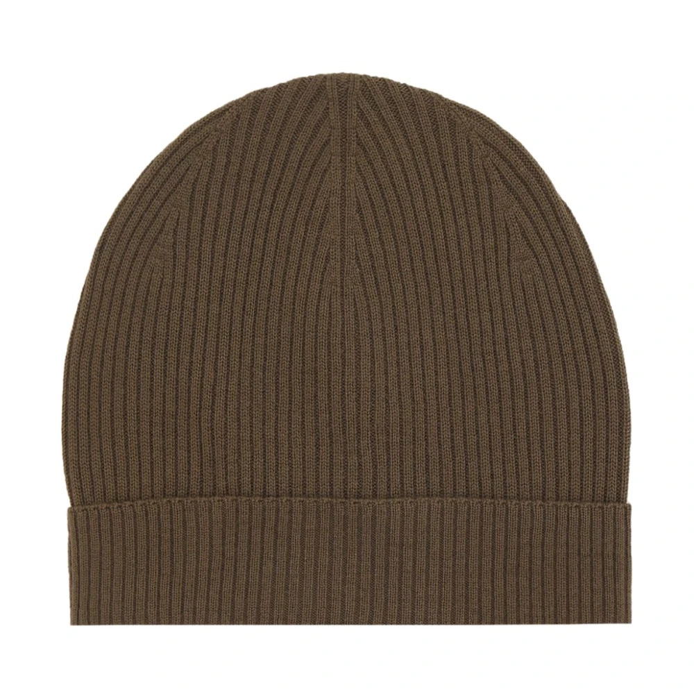 Rick Owens Geribbelde gebreide wollen baret Brown Heren