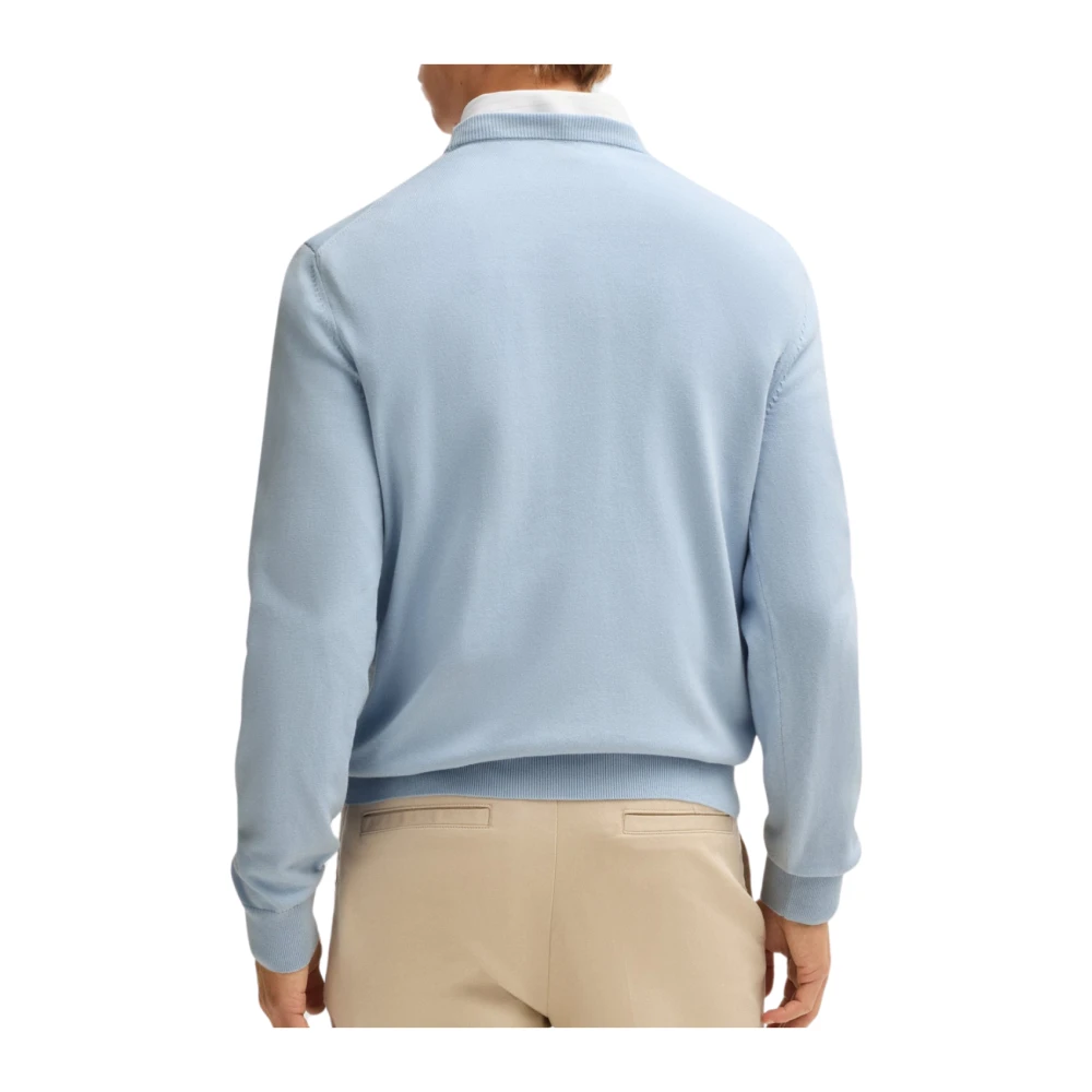 Boss Lichtblauwe Stijlvolle Punto Sweater Blue Heren