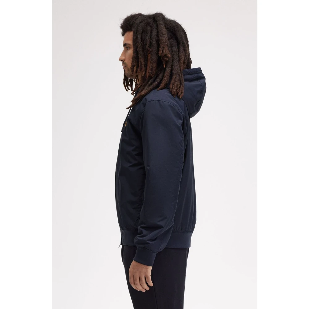 Fred Perry Blauwe Brentham Jas met Capuchon Blue Heren