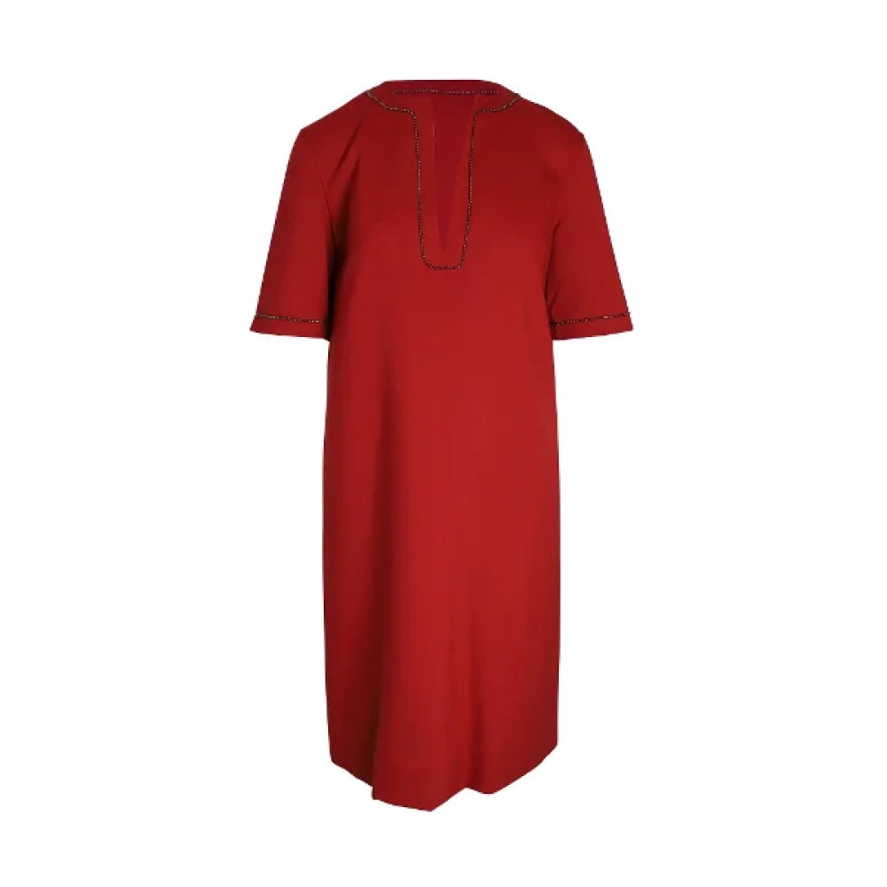 Bottega Veneta Vintage Pre-owned Wool dresses Red Dames