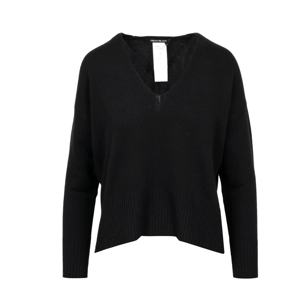 Pennyblack Gestreepte wolmix trui Black Dames