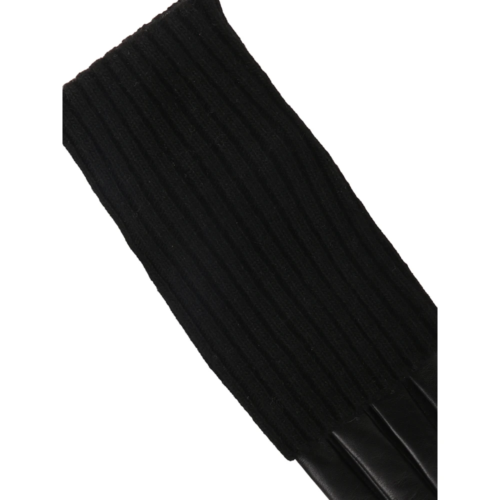 Kazar Leren handschoenen met decoratieve overlays Black Dames