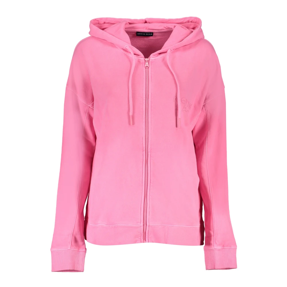 North Sails Roze hoodie met rits en logo Pink Dames