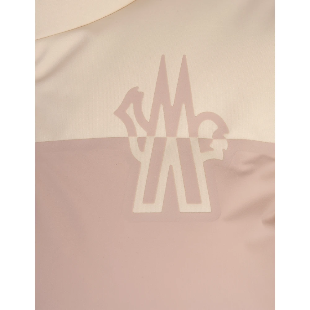 Moncler Roze Ski Jas met Bergdetails Pink Dames