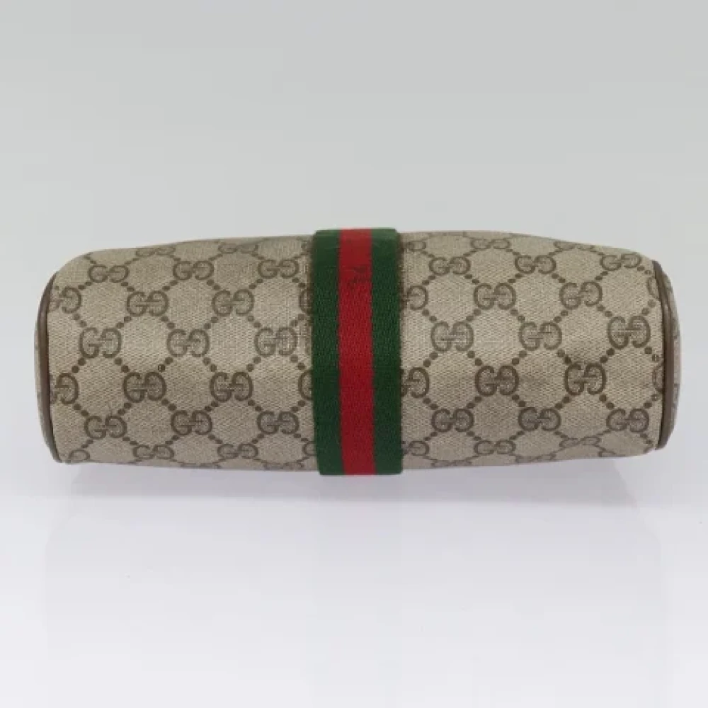 Gucci Vintage Pre-owned Leather clutches Beige Dames