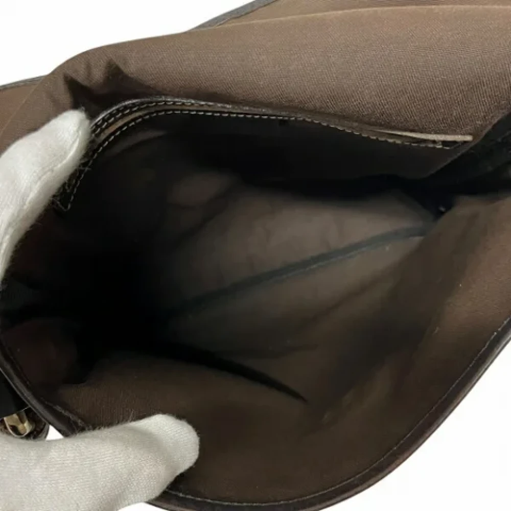 Gucci Vintage Pre-owned Leather shoulder-bags Brown Dames