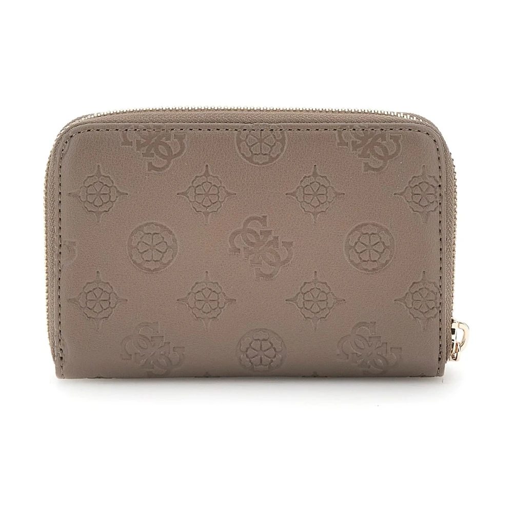 Guess Kleine rits donkere taupe portemonnee Brown Dames