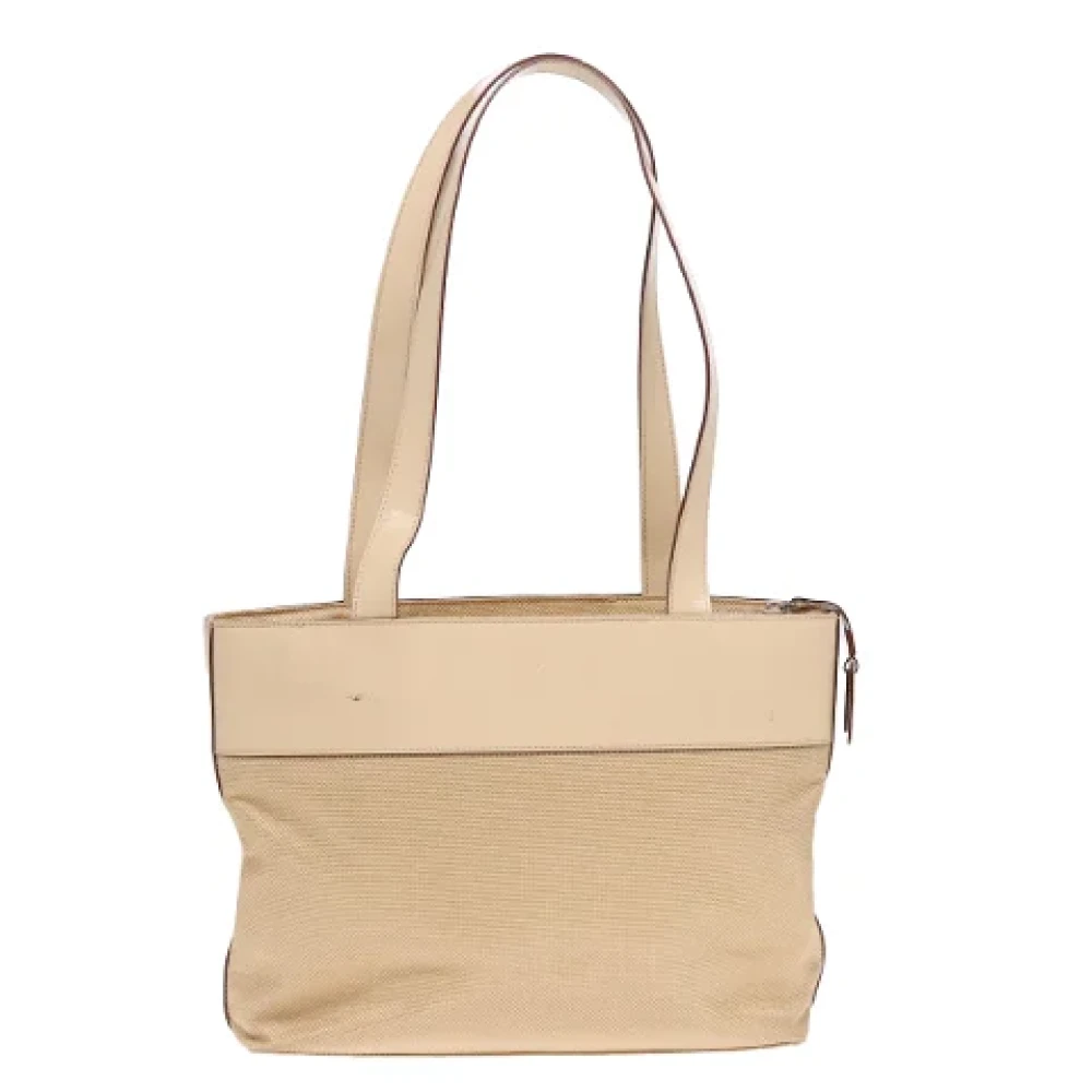 Celine Vintage Pre-owned Canvas handbags Beige Dames