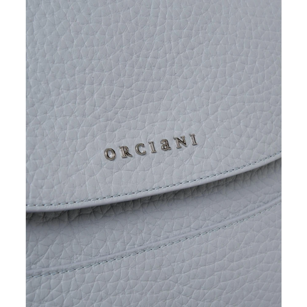 Orciani Blauwe leren schoudertas chique ontwerp Blue Dames