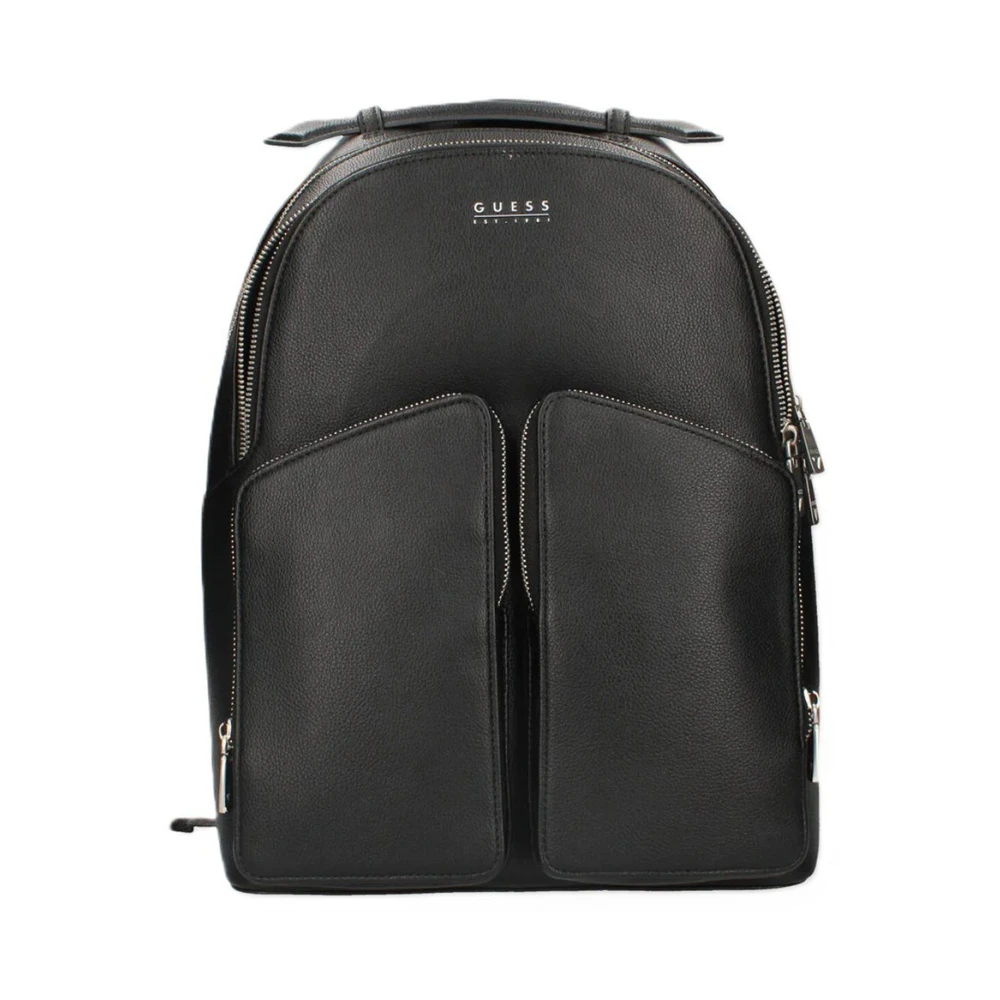 Guess Multi Compartiment Zwarte Rugzak Black Heren