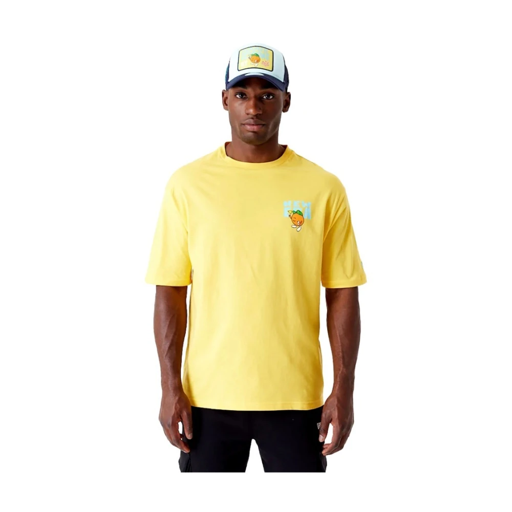 new era Gele Fruit Grafisch T-shirt Yellow Heren
